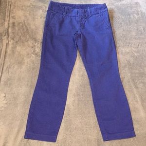 J. Crew Sz 4 royal blue cropped trousers
